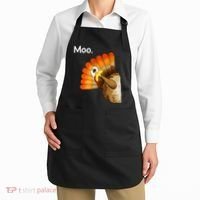 Turkey Moo Cow Funny Thanksgiving Apron thumb 2