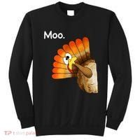 Turkey Moo Cow Funny Thanksgiving Sweatshirt thumb 0