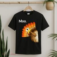 Turkey Moo Cow Funny Thanksgiving T-Shirt thumb 2