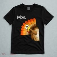 Turkey Moo Cow Funny Thanksgiving T-Shirt thumb 5