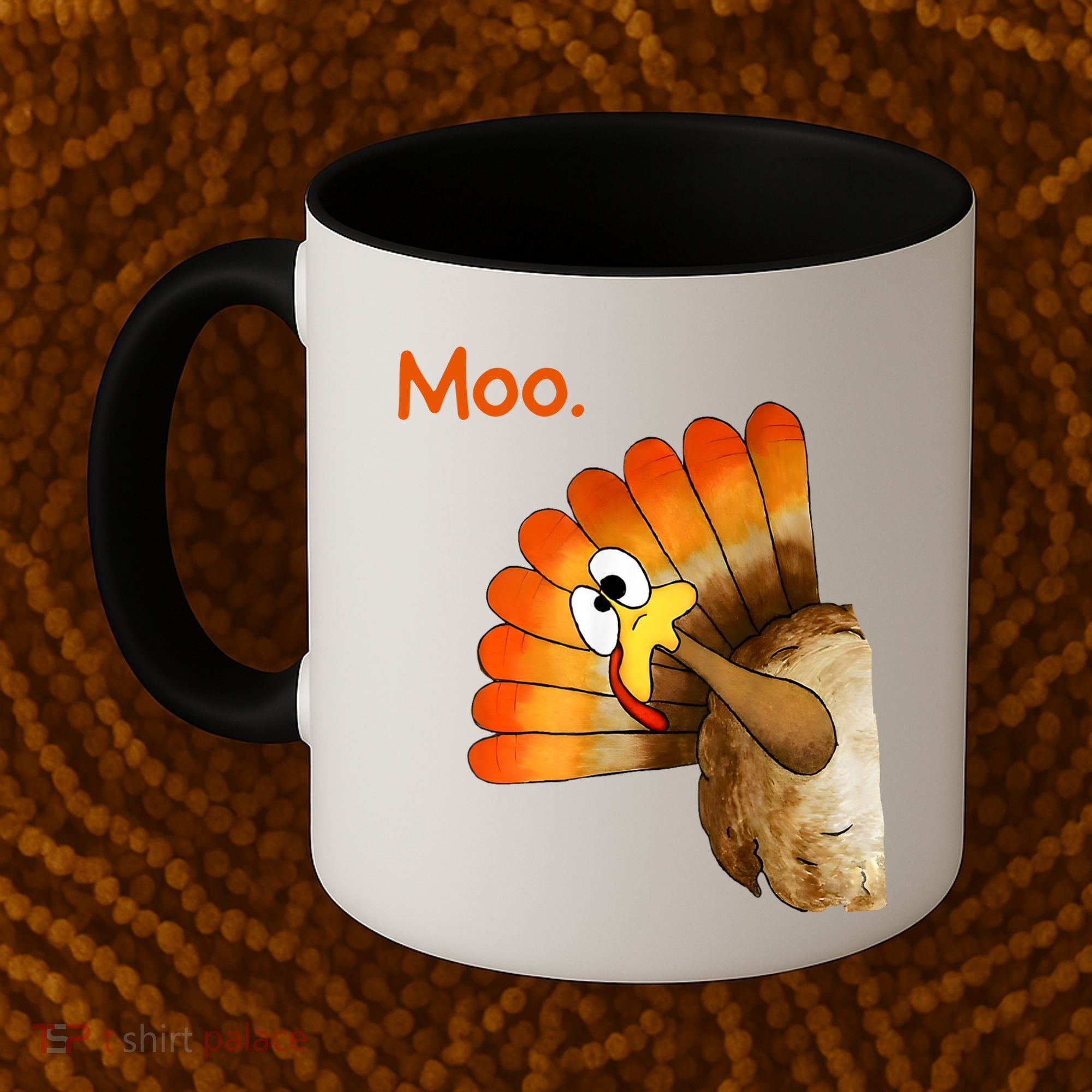 Turkey Moo Cow Funny Thanksgiving Coffee Mug