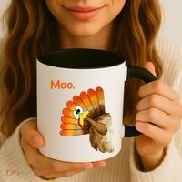 Turkey Moo Cow Funny Thanksgiving Coffee Mug thumb 3
