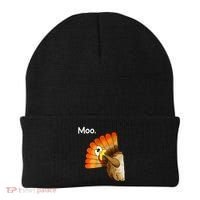 Turkey Moo Cow Funny Thanksgiving Beanie thumb 0