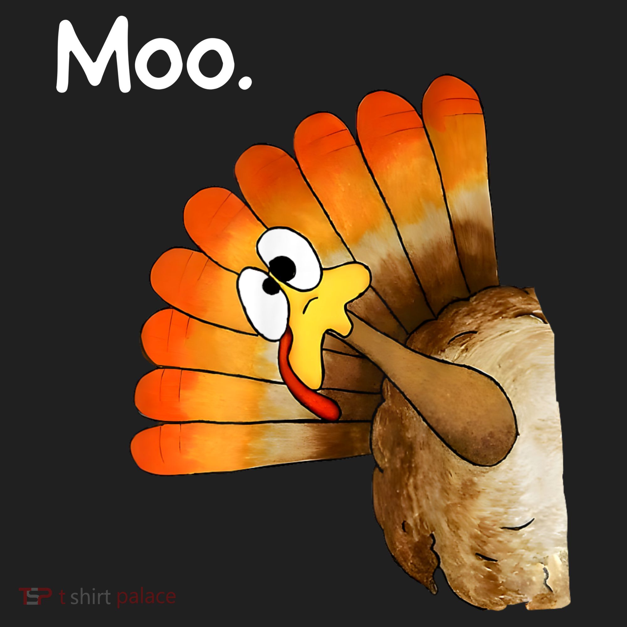 Turkey Moo Cow Funny Thanksgiving Tumbler