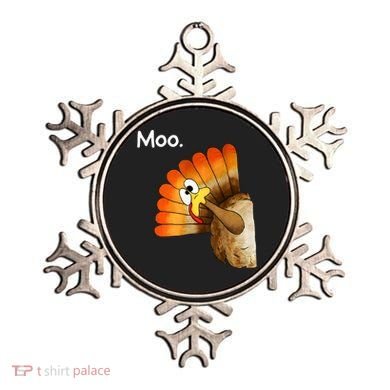 Turkey Moo Cow Funny Thanksgiving Ornament