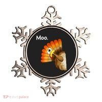 Turkey Moo Cow Funny Thanksgiving Ornament thumb 0