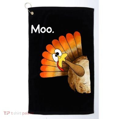 Turkey Moo Cow Funny Thanksgiving Golf Towel