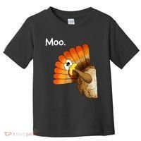Turkey Moo Cow Funny Thanksgiving Toddler T-Shirt thumb 0