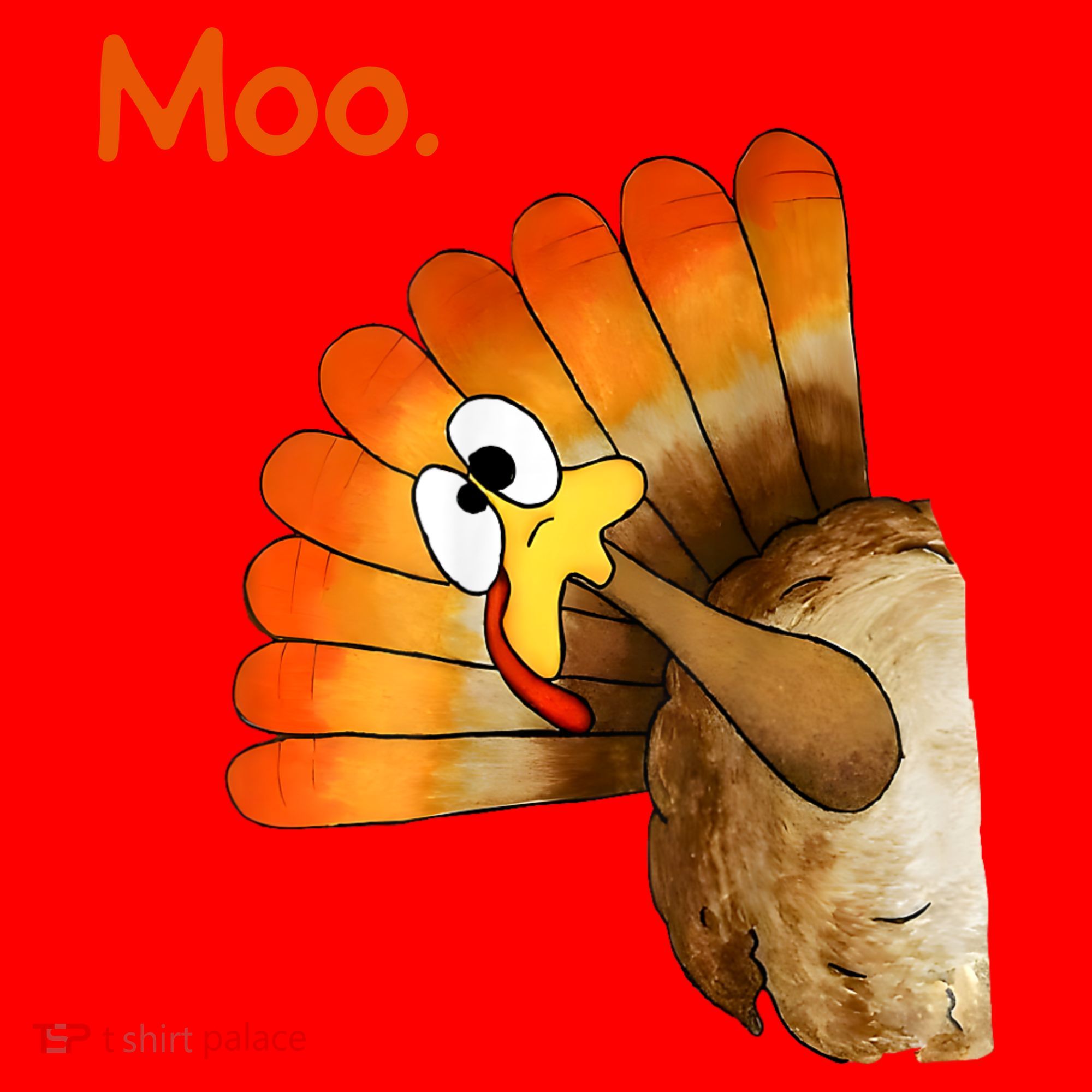 Turkey Moo Cow Funny Thanksgiving Santa Hat