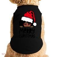 That Melanin Christmas Mrs Claus Santa Black Peeking Claus Gift Doggie Tank thumb 0