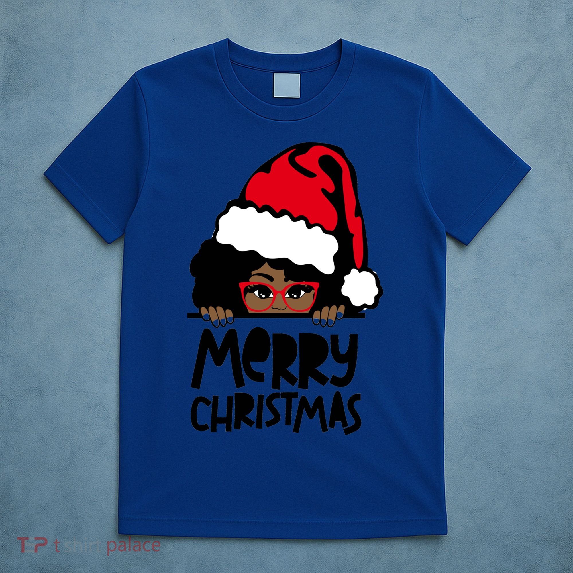 That Melanin Christmas Mrs Claus Santa Black Peeking Claus Gift T-Shirt