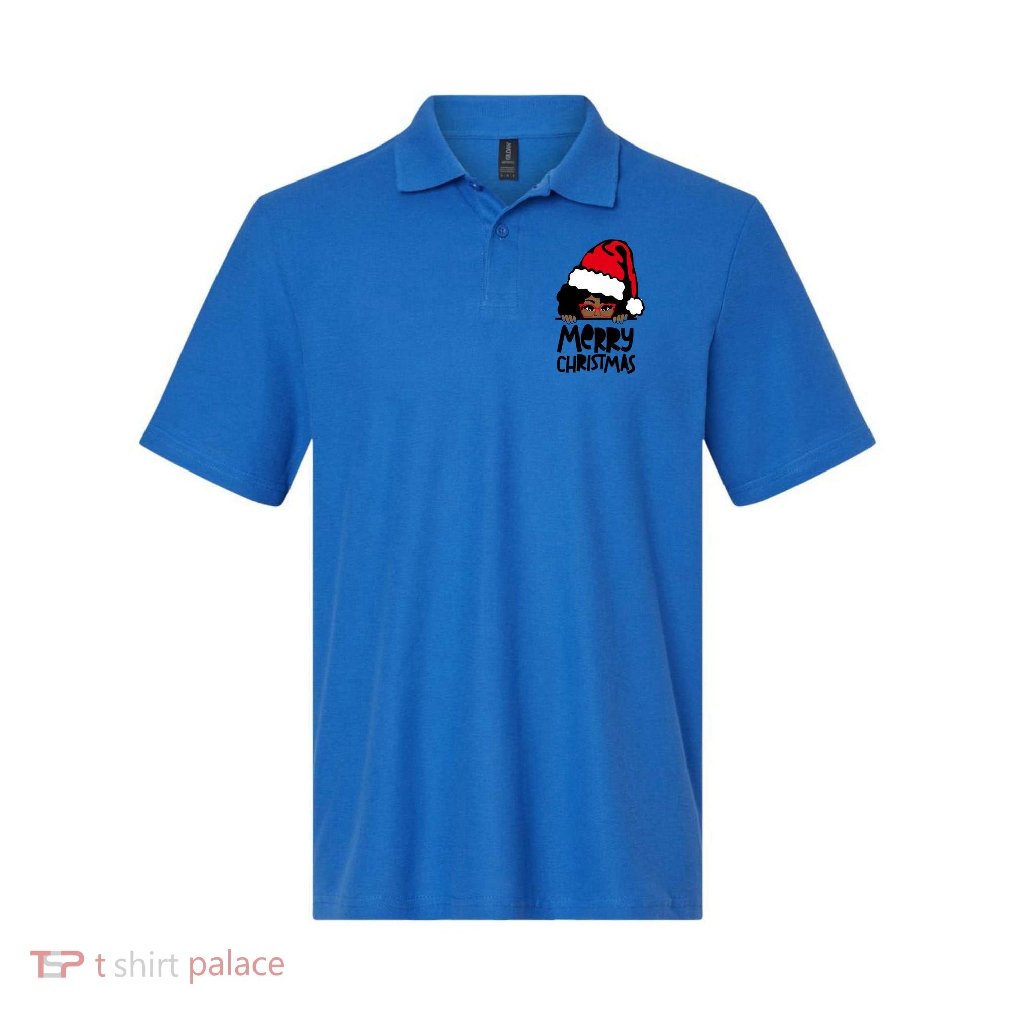 That Melanin Christmas Mrs Claus Santa Black Peeking Claus Gift Polo