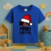 That Melanin Christmas Mrs Claus Santa Black Peeking Claus Gift Toddler T-Shirt thumb 3