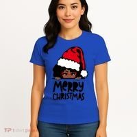 That Melanin Christmas Mrs Claus Santa Black Peeking Claus Gift Women's T-Shirt thumb 4