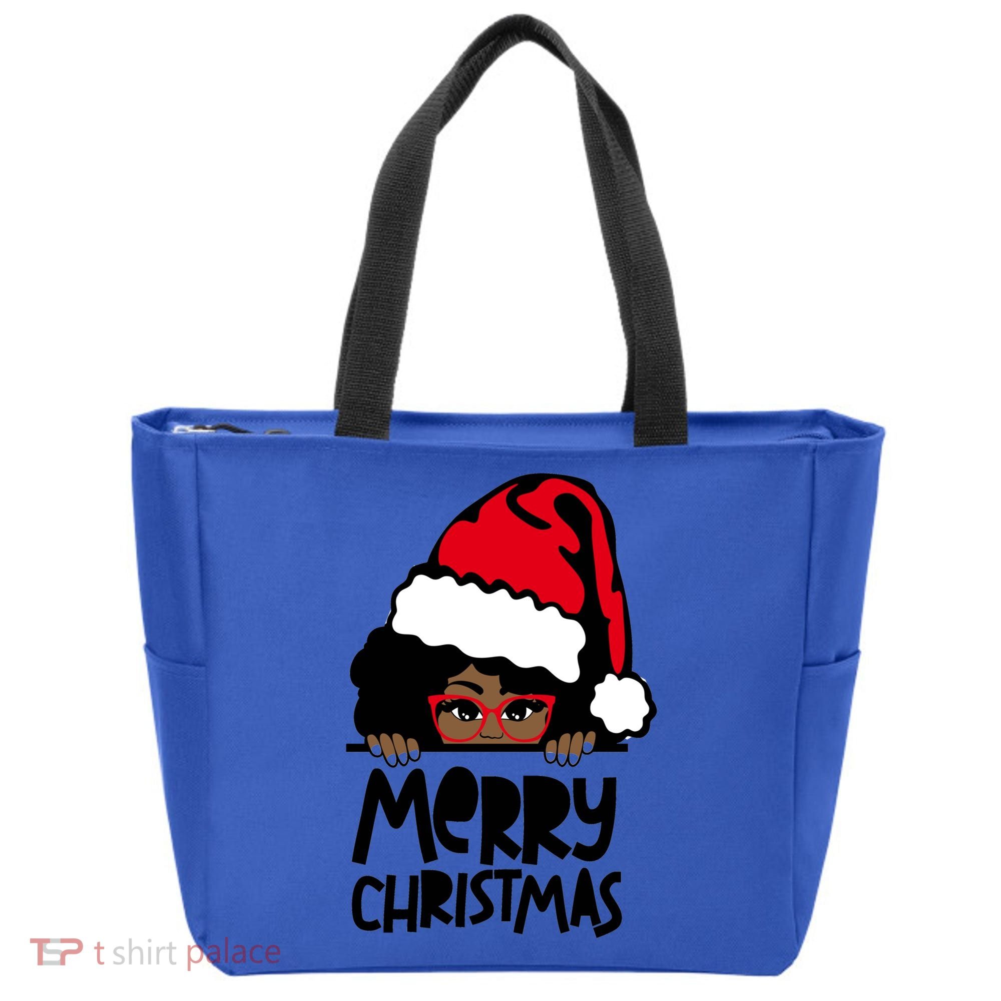 That Melanin Christmas Mrs Claus Santa Black Peeking Claus Gift Tote Bag
