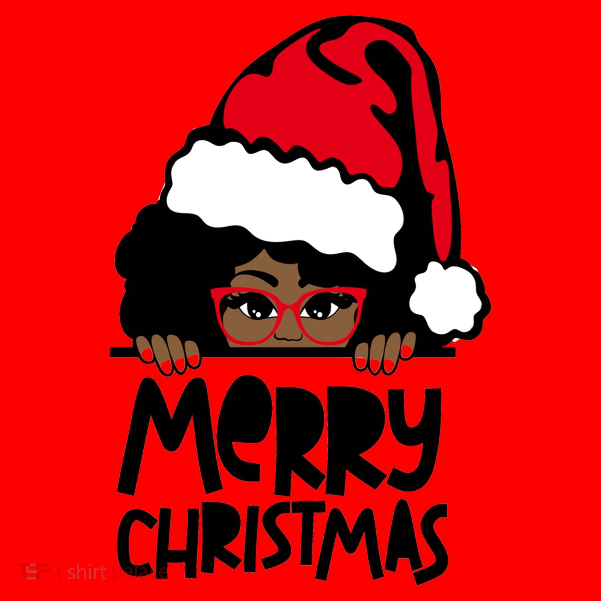 That Melanin Christmas Mrs Claus Santa Black Peeking Claus Gift Santa Hat