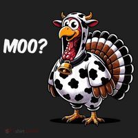 Turkey Moo Cow Funny Thanksgiving Women's Sweatshirt thumb 2