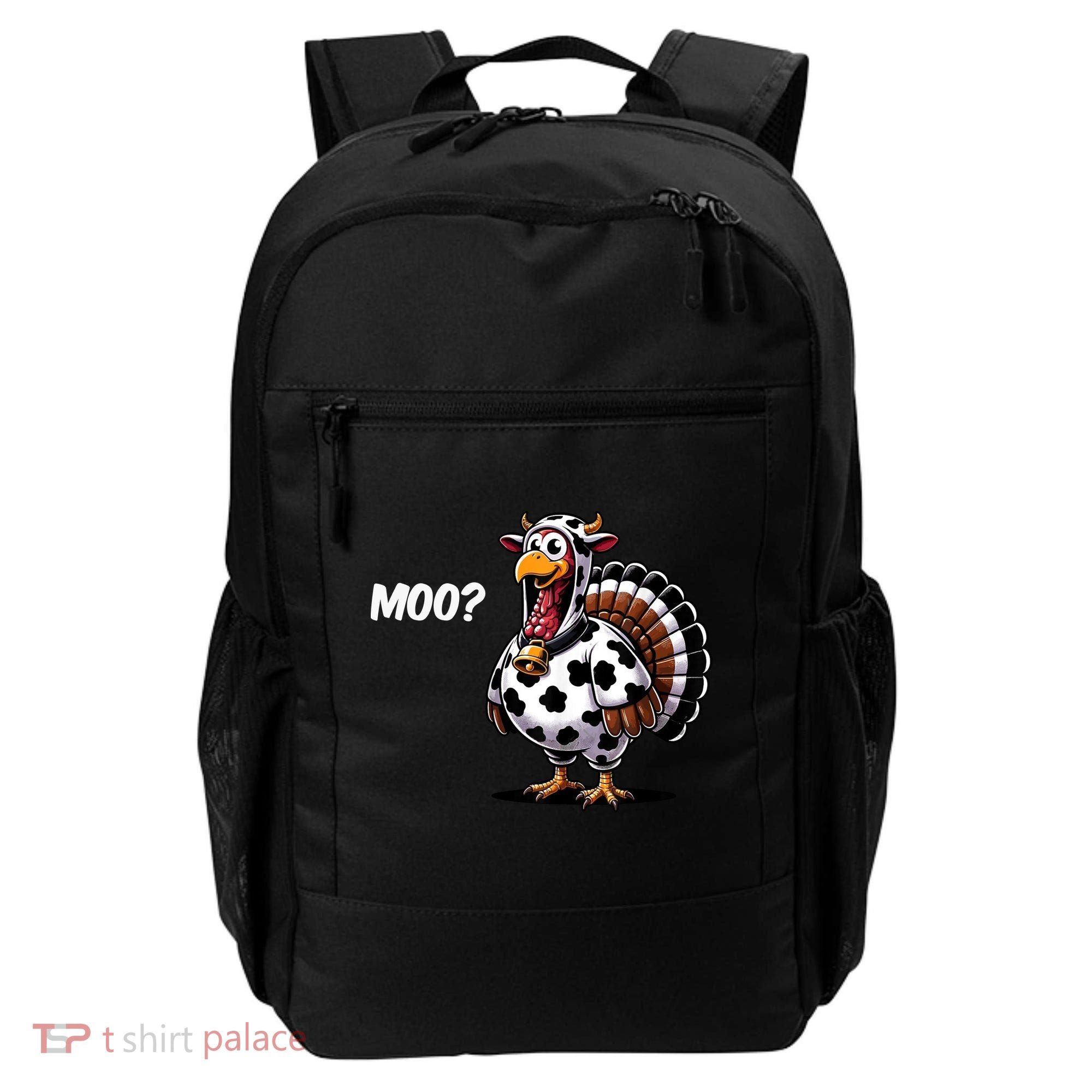 Turkey Moo Cow Funny Thanksgiving Backpack