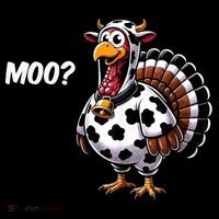 Turkey Moo Cow Funny Thanksgiving Coaster thumb 2