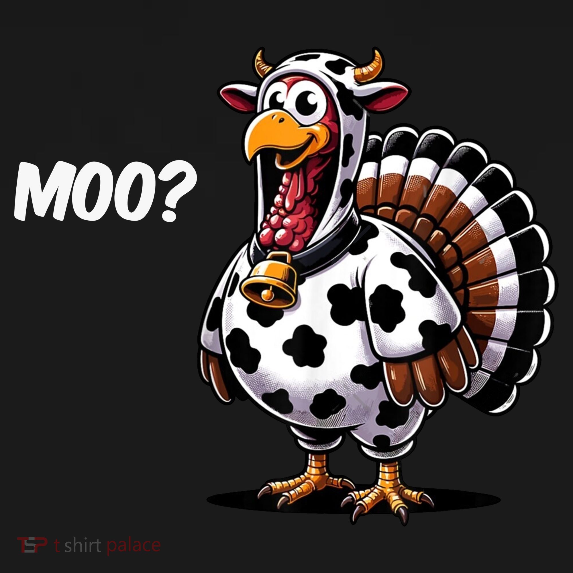 Turkey Moo Cow Funny Thanksgiving Tote Bag