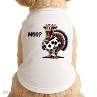 Turkey Moo Cow Funny Thanksgiving Doggie Tank thumb 0