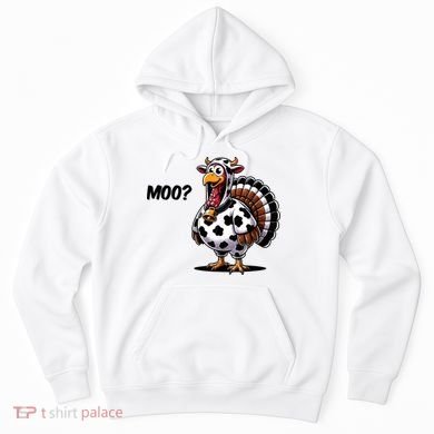 Turkey Moo Cow Funny Thanksgiving Hoodie