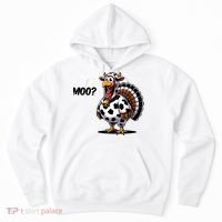 Turkey Moo Cow Funny Thanksgiving Hoodie thumb 0