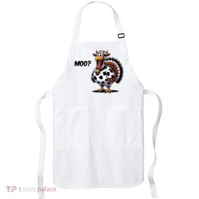 Turkey Moo Cow Funny Thanksgiving Apron