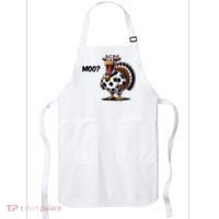 Turkey Moo Cow Funny Thanksgiving Apron thumb 0