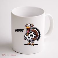Turkey Moo Cow Funny Thanksgiving Coffee Mug thumb 1