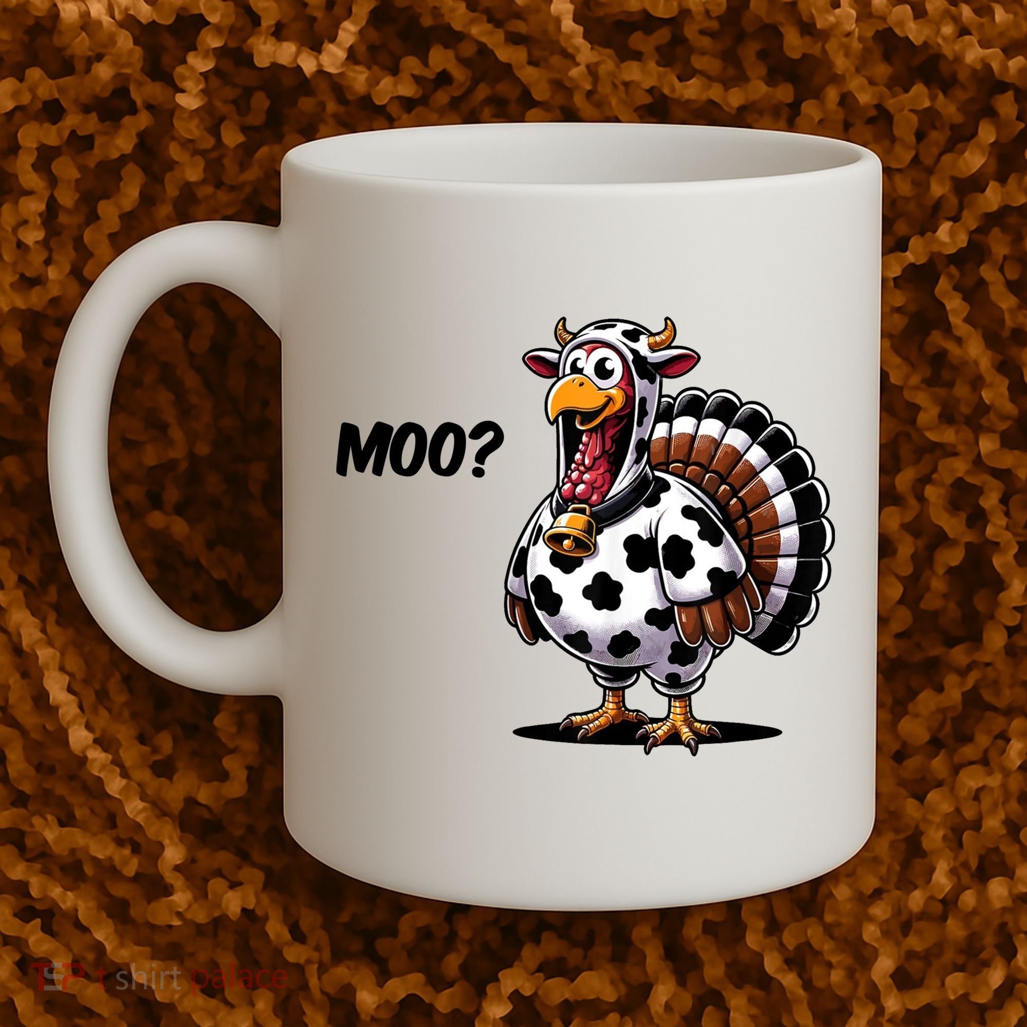 Turkey Moo Cow Funny Thanksgiving Coffee Mug