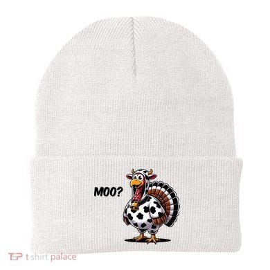 Turkey Moo Cow Funny Thanksgiving Beanie