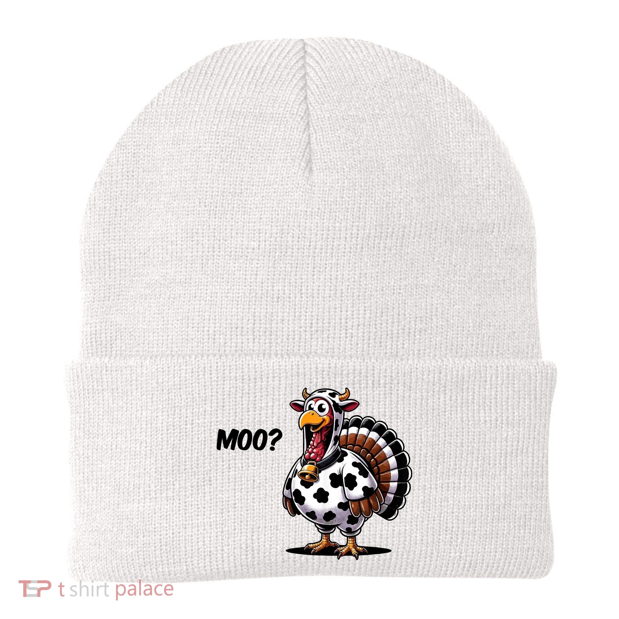 Turkey Moo Cow Funny Thanksgiving Beanie
