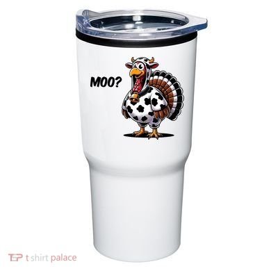 Turkey Moo Cow Funny Thanksgiving Tumbler