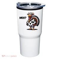 Turkey Moo Cow Funny Thanksgiving Tumbler thumb 0