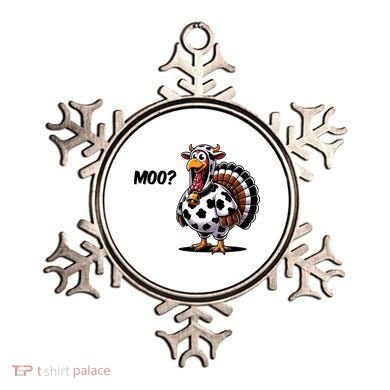 Turkey Moo Cow Funny Thanksgiving Ornament