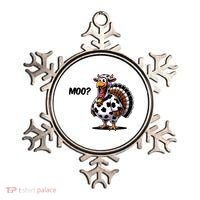 Turkey Moo Cow Funny Thanksgiving Ornament thumb 0