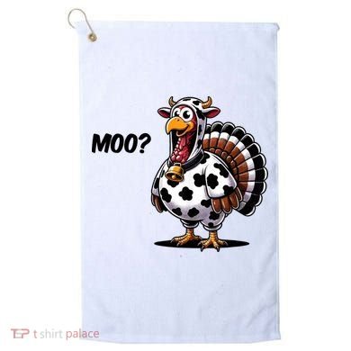 Turkey Moo Cow Funny Thanksgiving Golf Towel