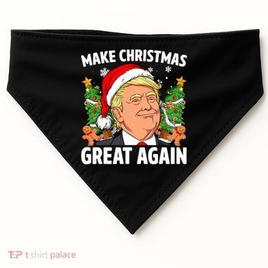 Trump Make Christmas Great Again Ugly Christmas Sweaters USA-Made Doggie Bandana