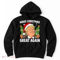 Trump Make Christmas Great Again Ugly Christmas Sweaters Hoodie thumb 0