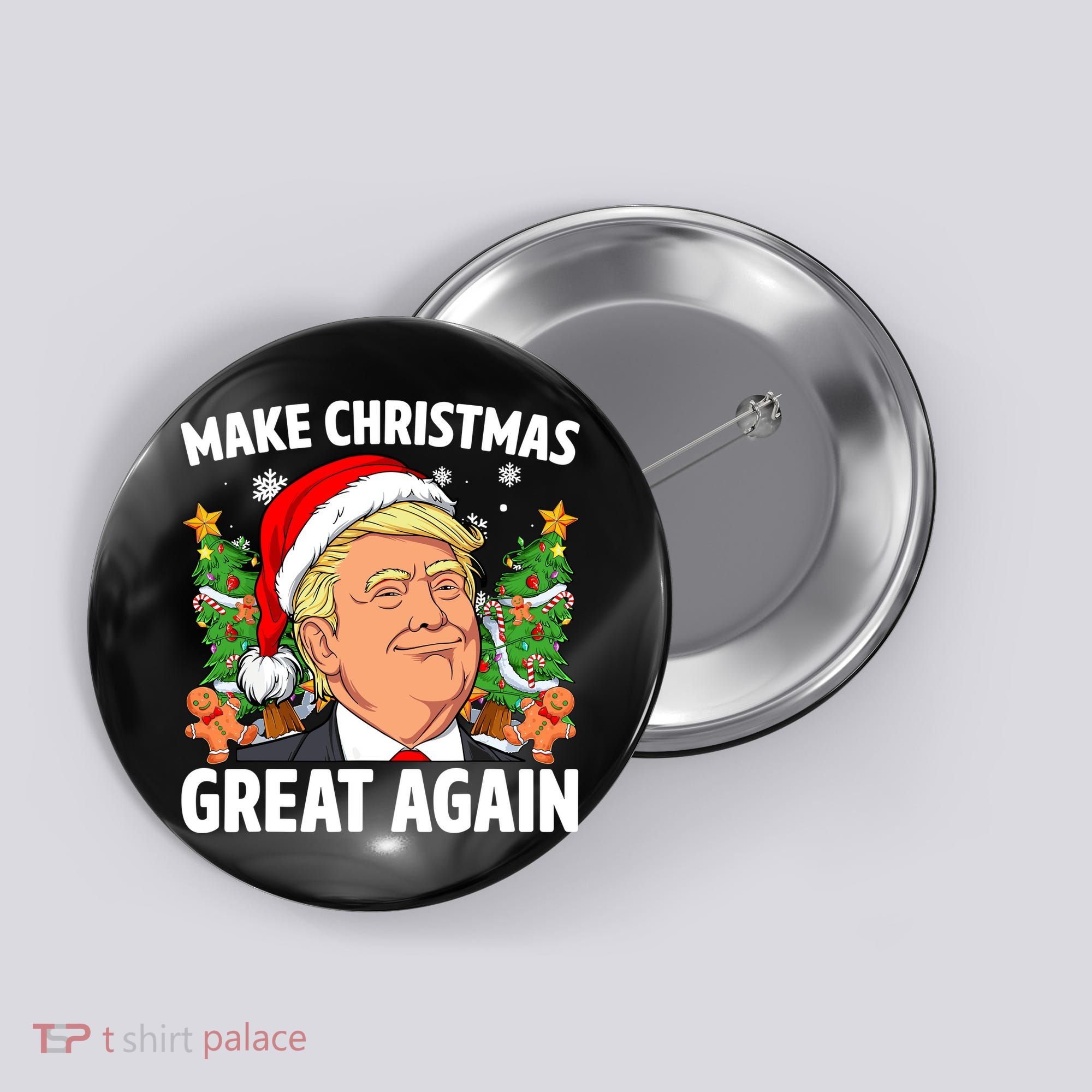 Trump Make Christmas Great Again Ugly Christmas Sweaters Button