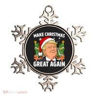 Trump Make Christmas Great Again Ugly Christmas Sweaters Ornament thumb 0