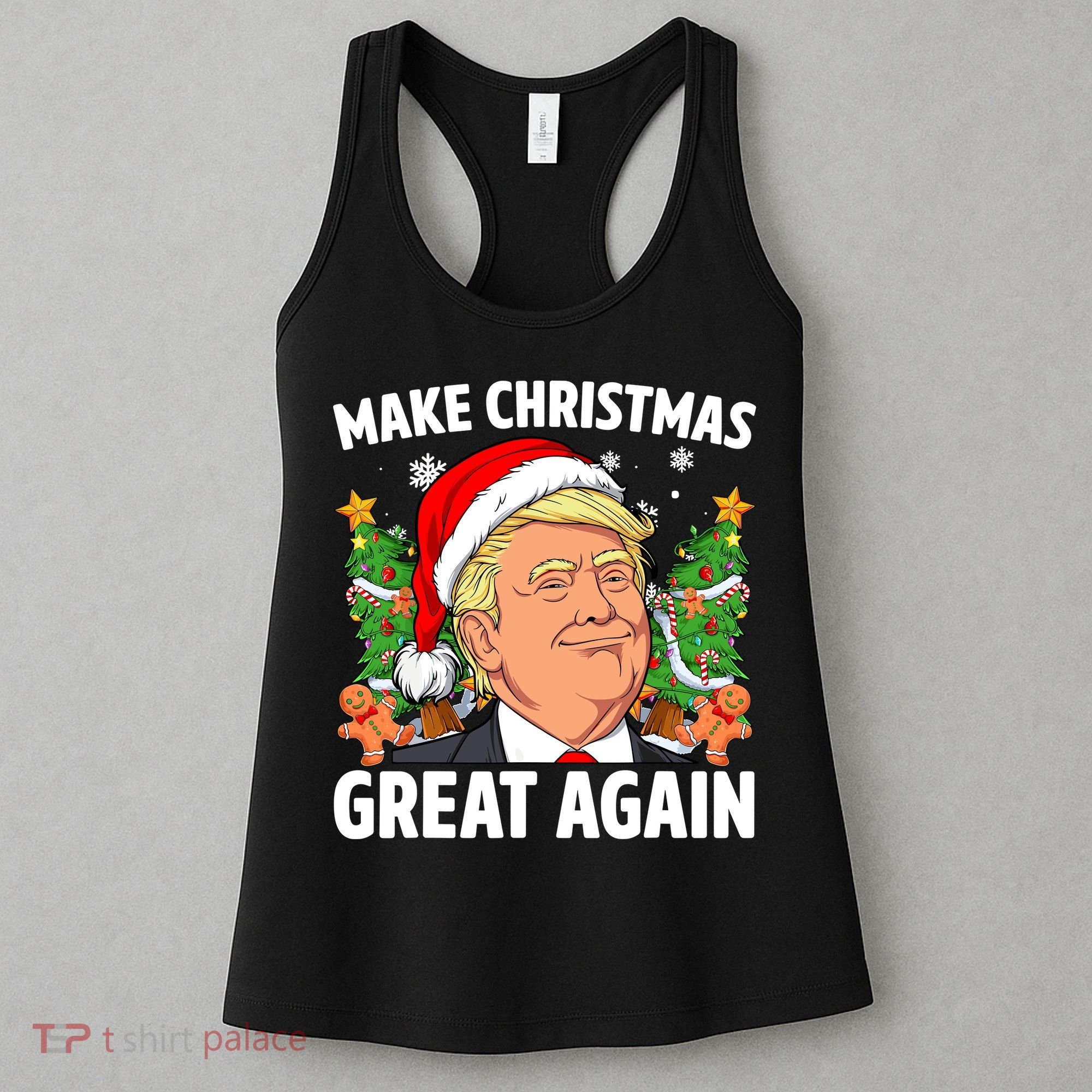 Trump Make Christmas Great Again Ugly Christmas Sweaters Women's Tank Top