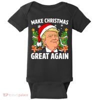 Trump Make Christmas Great Again Ugly Christmas Sweaters Baby Bodysuit thumb 0
