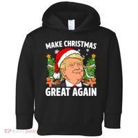 Trump Make Christmas Great Again Ugly Christmas Sweaters Toddler Hoodie thumb 0