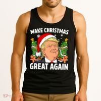 Trump Make Christmas Great Again Ugly Christmas Sweaters Tank Top thumb 3