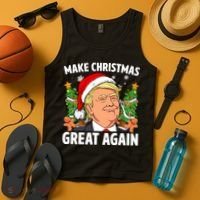 Trump Make Christmas Great Again Ugly Christmas Sweaters Tank Top thumb 4
