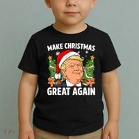 Trump Make Christmas Great Again Ugly Christmas Sweaters Toddler T-Shirt thumb 2