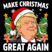 Trump Make Christmas Great Again Ugly Christmas Sweaters Toddler T-Shirt thumb 4