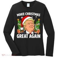 Trump Make Christmas Great Again Ugly Christmas Sweaters Women's Long Sleeve Shirt thumb 0